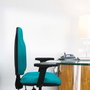 PIQUERAS Y CRESPO Silla de oficina Algarra Verde botella con Brazos 2D