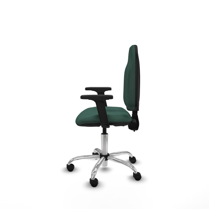 PIQUERAS Y CRESPO Silla de oficina Algarra Verde botella con Brazos 2D PIQUERAS Y CRESPO Silla de oficina Algarra Verde botella con Brazos 2D