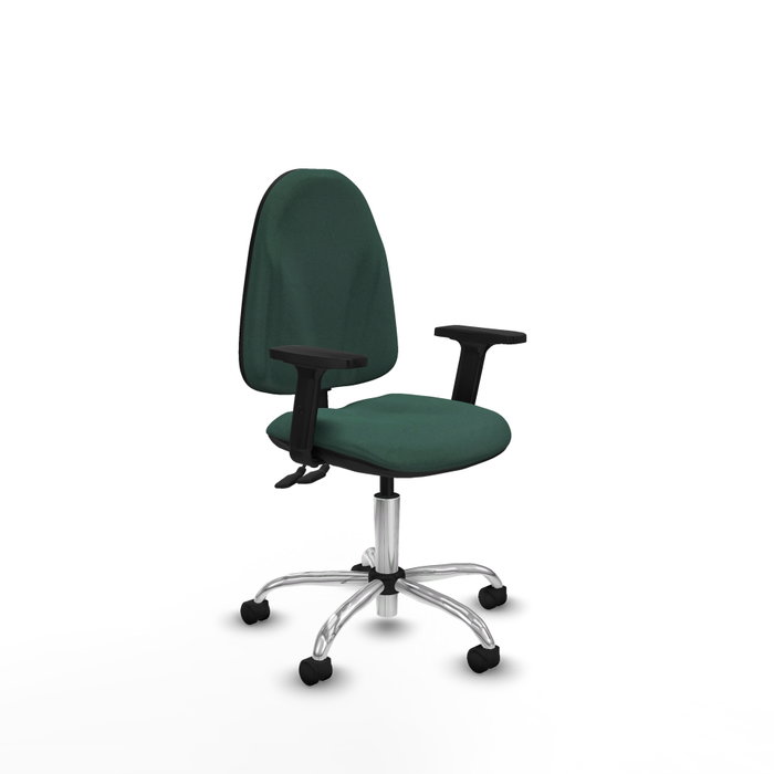 PIQUERAS Y CRESPO Silla de oficina Algarra Verde botella con Brazos 2D PIQUERAS Y CRESPO Silla de oficina Algarra Verde botella con Brazos 2D