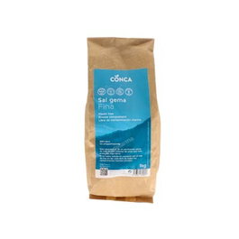 CONCA ORGANICS Sal de Manantial Gema Fina 1 Kg - Sal Gema Pura, Sazonador, Packaging Plastic-Free