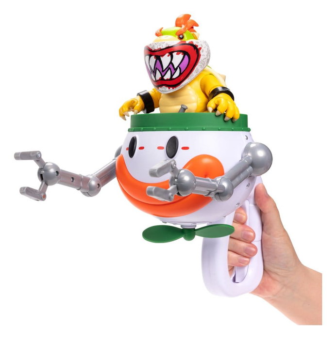 JAKKS PACIFIC Figura de Bowser Jr. con Clown Car Interactivo de Super Mario Galaxy