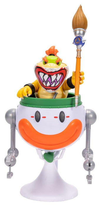 JAKKS PACIFIC Figura de Bowser Jr. con Clown Car Interactivo de Super Mario Galaxy