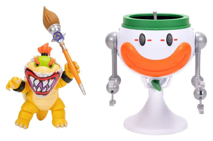 JAKKS PACIFIC Figura de Bowser Jr. con Clown Car Interactivo de Super Mario Galaxy