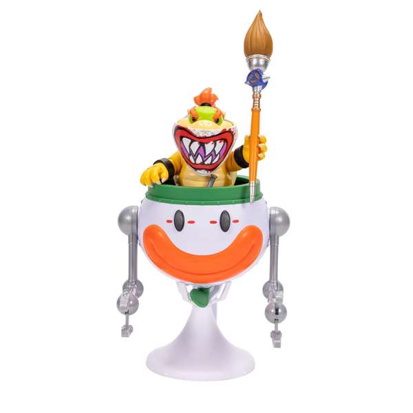 Jakks Pacific Figura de Acción Premium Bowser Jr. 13 cm con Clown Car Interactivo - Juguete de PVC Super Mario Galaxy