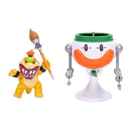 Jakks Pacific Figura de Acción Premium Bowser Jr. 13 cm con Clown Car Interactivo - Juguete de PVC Super Mario Galaxy