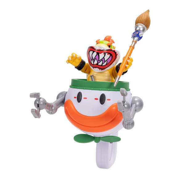 Jakks Pacific Figura de Acción Premium Bowser Jr. 13 cm con Clown Car Interactivo - Juguete de PVC Super Mario Galaxy