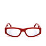 Retrosuperfuture Gafas de Sol NEEMA DEEP RED 140 mm - Montura cuadrada roja de acetato, cristal transparente, 57 mm