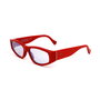 Retrosuperfuture Gafas de Sol NEEMA DEEP RED 140 mm - Montura cuadrada roja de acetato, cristal transparente, 57 mm