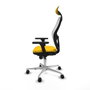 PIQUERAS Y CRESPO Silla de oficina Jorquera, Tela Amarillo y Malla Blanco