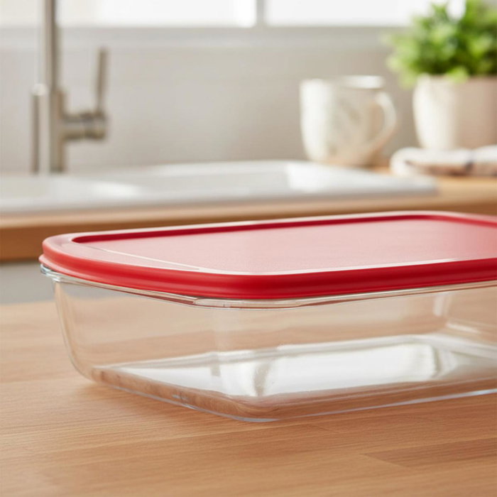 Ô Cuisine Fuente Rectangular Cook&Store OCU con Tapa de 4,5L Ô Cuisine Fuente Rectangular Cook&Store OCU con Tapa de 4,5L