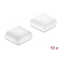 DeLOCK Cubierta antipolvo para USB Type-C, 10 unidades, blanco