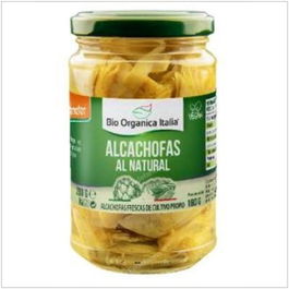 BIO ORGANICA ITALIA Alcachofas Al Natural Demeter 280g Corazón Fresco Sabor Inconfundible Procesado Artesanalmente en 8h
