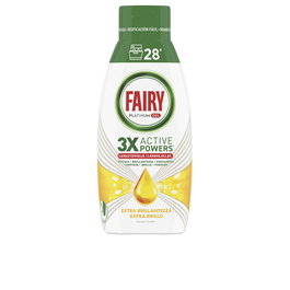 Fairy Gel Platinum para lavavajillas, sabor limón, 28 lavados, fórmula 3x Active Powers, limpieza rápida y efectiva
