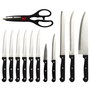 Cook Concept Bloque Con 11 Cuchillos Y Tijera De Acero Inoxidable De 13 Piezas