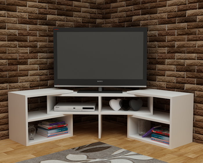 Hanah Home Soporte TV Blanco Moderno Escandinavo 136.8cm