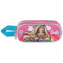 Estuche Portatodo 3D Doble Rainbow Barbie Rosa