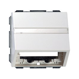 GIRA 087003 Cubierta de datos System 55 con anillo de soporte, blanco puro