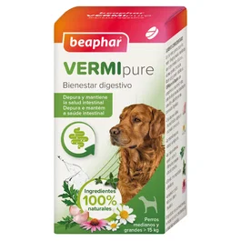 Beaphar Vermipure para perros medianos y grandes >15 kg, 50 comprimidos