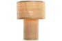 DKD Home Decor Lámpara de Sobremesa de Bambú Marrón Natural 28x28x38 cm