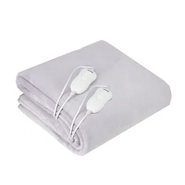 Adler AD 7426 Manta Eléctrica y Almohadilla Calentadora de Cama - 60W, Gris, 4 Ajustes de Calor, Apagado Automático, Lavable a Máquina (Vellón, Poliéster)