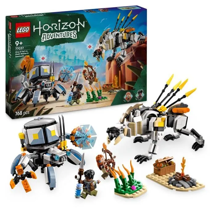 Lego Horizon Adventures 77037 Aloy y Varl contra Testudien y Sawtooth - Juego de Construcción para Niños y Niñas a Partir de 9 Años Lego Horizon Adventures 77037 Aloy y Varl contra Testudien y Sawtooth - Juego de Construcción para Niños y Niñas a Partir de 9 Años