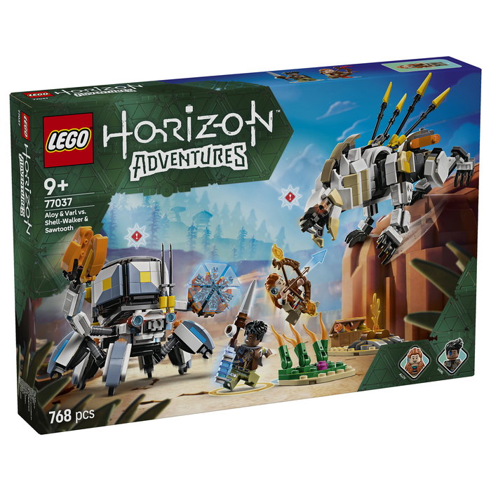 LEGO 77037 Horizon Adventures Aloy y Varl vs. Cangrejo y Dientes Serrados, Juego Construcción, 768 Piezas, 9+ Años