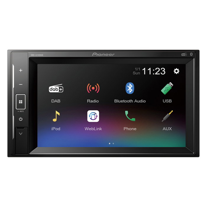 Pioneer DMH-A240DAB Mediacenter con Pantalla Táctil de 6,2 Pulgadas, DAB+ y Bluetooth
