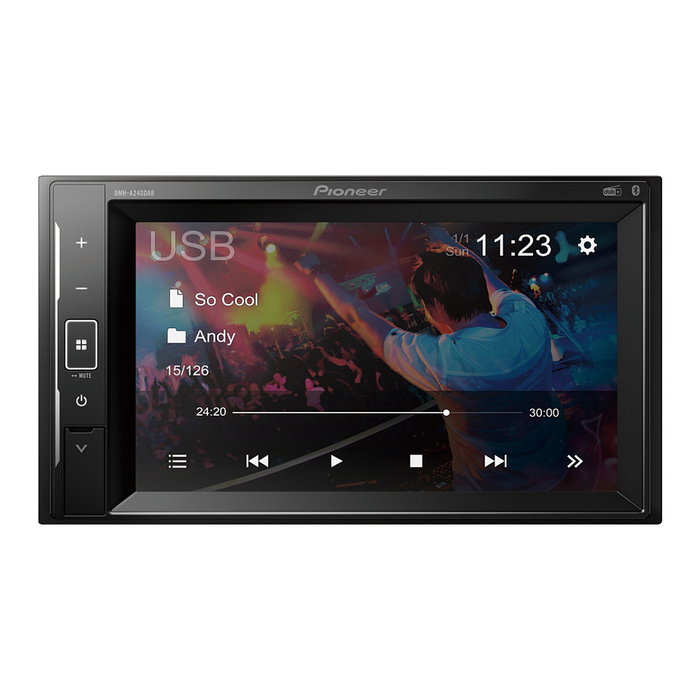 Pioneer DMH-A240DAB Mediacenter con Pantalla Táctil de 6,2 Pulgadas, DAB+ y Bluetooth