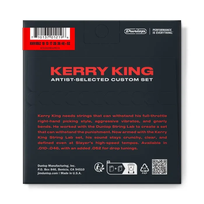 Dunlop Cuerdas Guitarra Eléctrica Kerry King Medium 10-46