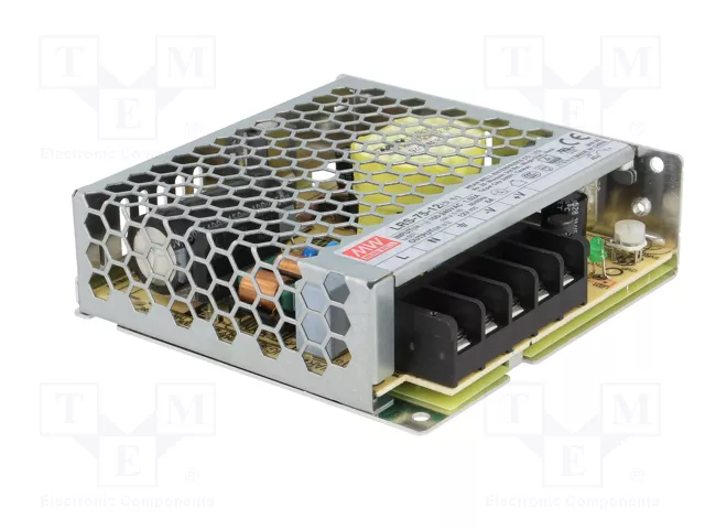 MEAN WELL LRS-75-12 Alimentador de impulso 72W 12VDC 6A MEAN WELL LRS-75-12 Alimentador de impulso 72W 12VDC 6A