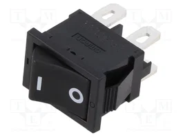 Aratas (Formerly Omron Components) Interruptor Rocker DPST 10A/250VAC Negro