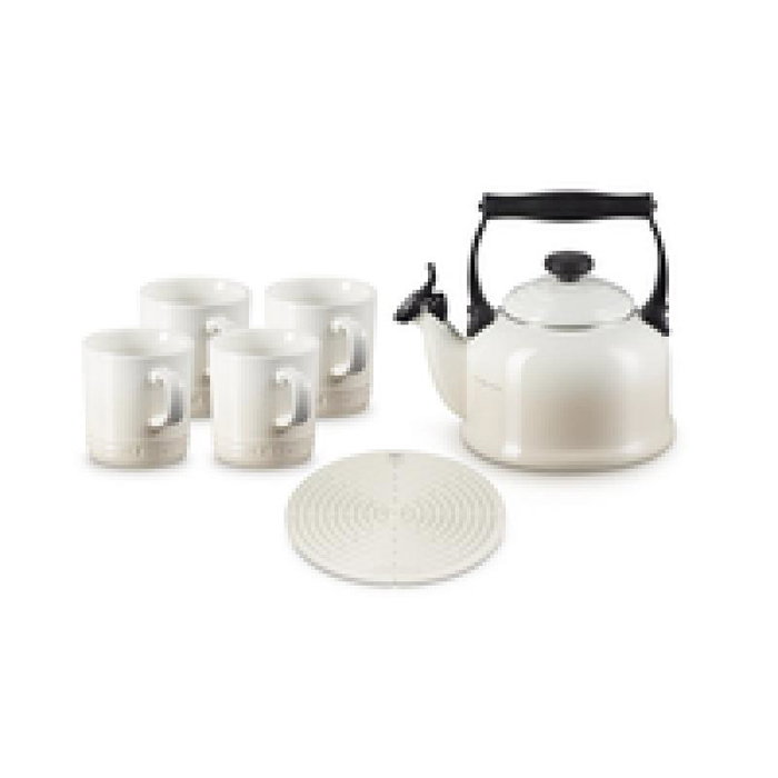 Le Creuset Set de 6 tazas de té Beige 0,35 l