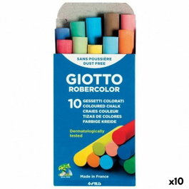 Giotto Tizas Robercolor Antipolvo Colores Surtidos, Caja de 10 unidades