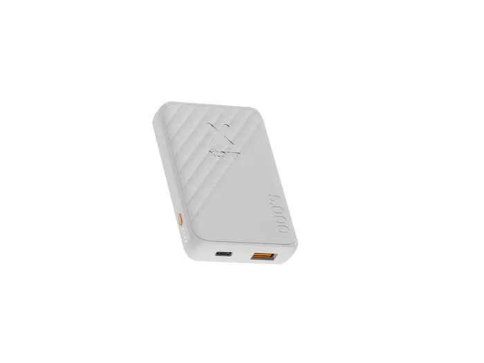 Xtorm Go2 Power Bank XG2050 5000mAh 12W Carga Rápida Dual USB-A y USB-C para Smartphone - Compacto - Color Blanco Ceniza