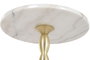 DKD Home Decor Mesita Auxiliar de Mármol y Metal Blanco y Dorado