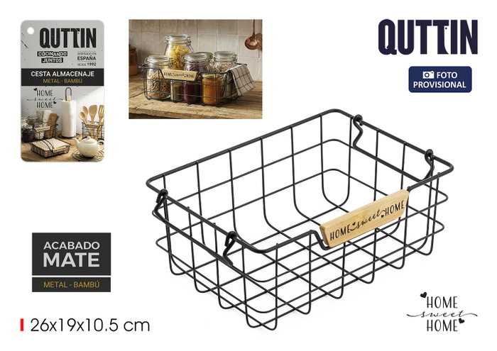 Quttin Cesta de Almacenaje Metal Sweet Home Quttin Cesta de Almacenaje Metal Sweet Home