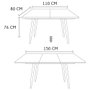 Home Deco Factory Mesa Extensible Loka 110/150cm