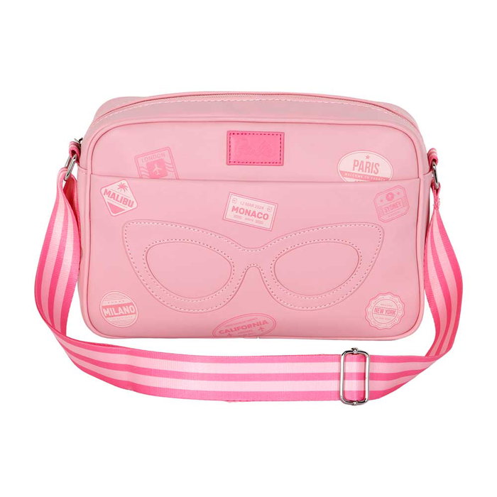 Barbie Bolso Bandolera Fashion Travel Rosa - Compartimento Principal y Bolsillo Frontal con Imán, Forro Interior con Cremallera, Dimensiones 10 x 31 x ସ. Barbie Bolso Bandolera Fashion Travel Rosa - Compartimento Principal y Bolsillo Frontal con Imán, Forro Interior con Cremallera, Dimensiones 10 x 31 x ସ.