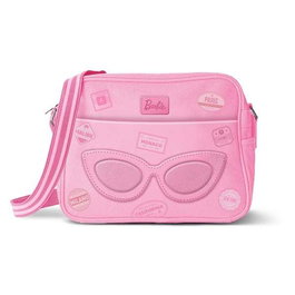 Barbie Bolso Bandolera Fashion Travel Rosa - Compartimento Principal y Bolsillo Frontal con Imán, Forro Interior con Cremallera, Dimensiones 10 x 31 x ସ.