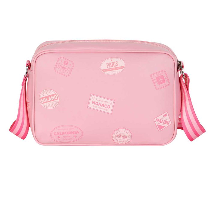 Barbie Bolso Bandolera Fashion Travel Rosa - Compartimento Principal y Bolsillo Frontal con Imán, Forro Interior con Cremallera, Dimensiones 10 x 31 x ସ. Barbie Bolso Bandolera Fashion Travel Rosa - Compartimento Principal y Bolsillo Frontal con Imán, Forro Interior con Cremallera, Dimensiones 10 x 31 x ସ.