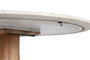 DKD Home Decor Mesa de Comedor de Acacia y Mármol 115x115x76 cm Blanco