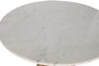 DKD Home Decor Mesa de Comedor de Acacia y Mármol 115x115x76 cm Blanco