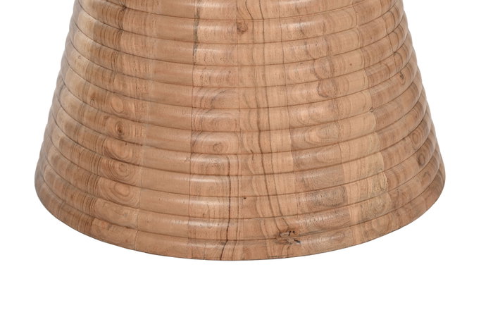 DKD Home Decor Mesa de Comedor de Acacia y Mármol 115x115x76 cm Blanco