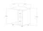 Hanah Home Mesa Auxiliar Zafiro, Mueble Elegante con Tablero Melamina, 45x50x35 cm
