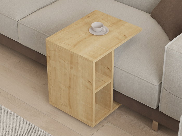 Hanah Home Mesa Auxiliar Zafiro, Mueble Elegante con Tablero Melamina, 45x50x35 cm