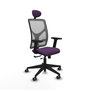 PIQUERAS Y CRESPO Silla de oficina Motilla con mecanismo Sincro/Traslack, Morado y Gris