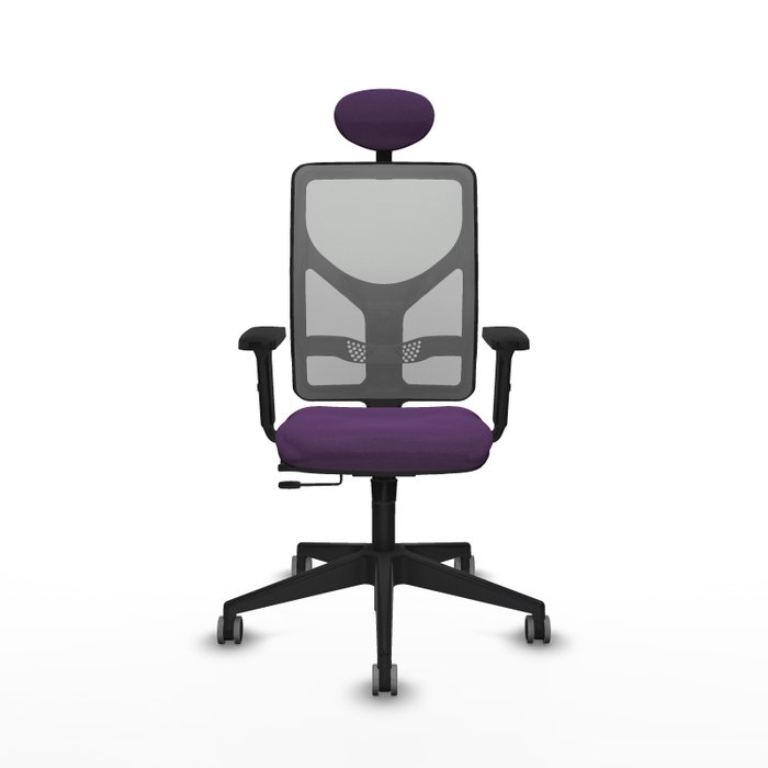 PIQUERAS Y CRESPO Silla de oficina Motilla con mecanismo Sincro/Traslack, Morado y Gris