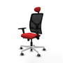 PIQUERAS Y CRESPO Silla de oficina Motilla con mecanismo Sincro/Traslack, Rojo y Negro