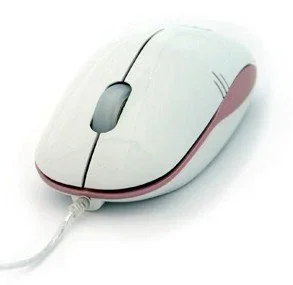 3free Ratón Óptico MCM101/WP Blanco Rosa
