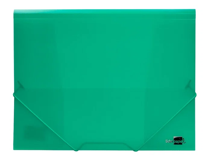 Liderpapel Carpeta 34963 con Gomas y Solapas, Polipropileno, DIN A4, Verde Translucido